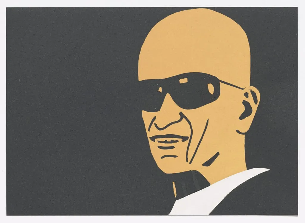 Untitled, by Alex Katz, ink, 2014