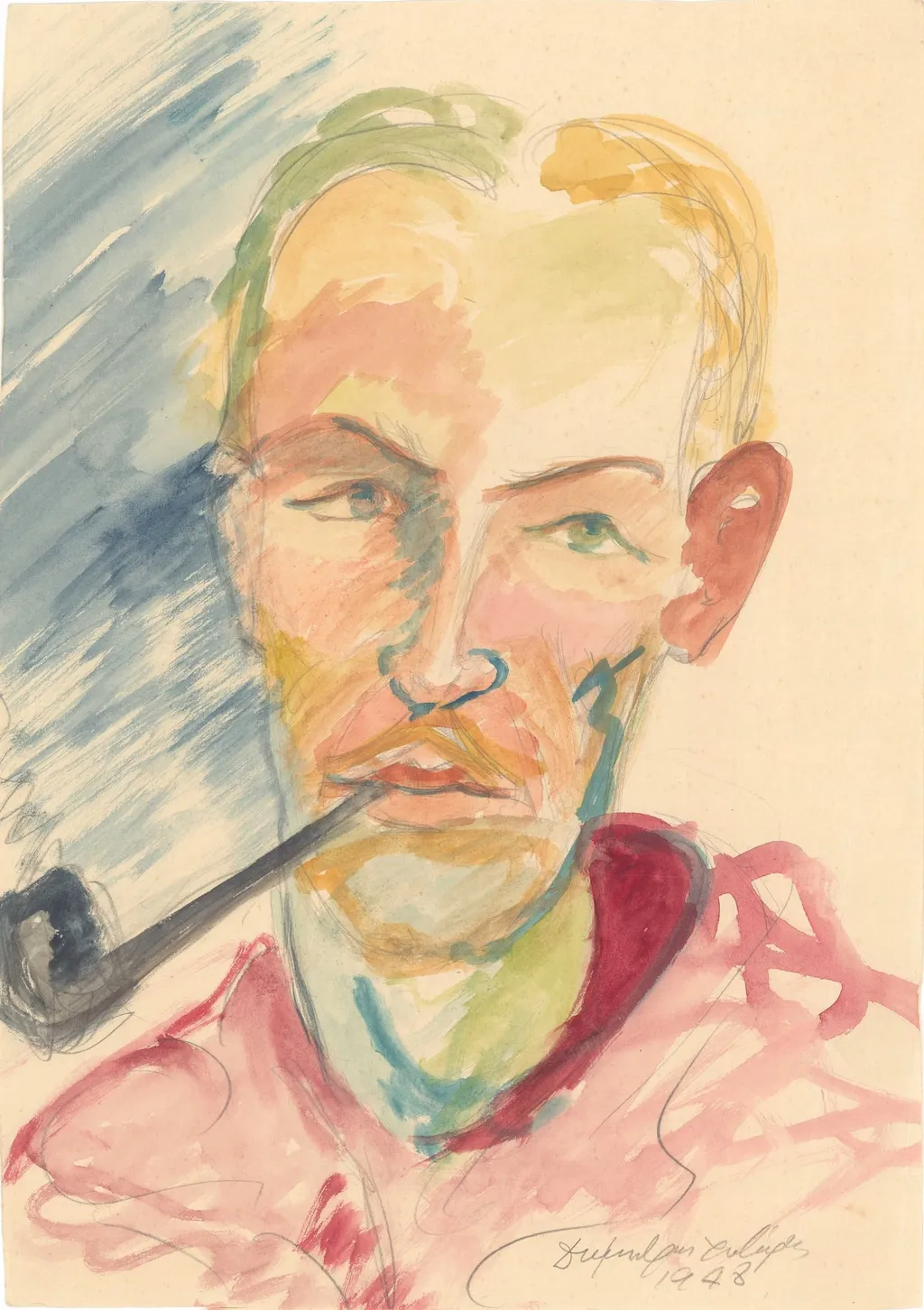 Ο ζωγράφος Δημήτρης Χυτήρης, by Alex Mylona, 1948