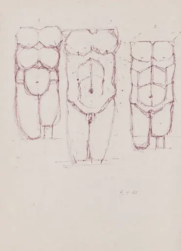 Torso-Τρεις μελέτες για γλυπτό || Πορτραίτο, by Alex Mylona