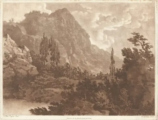 A second drawing done from the same blot, by Alexander Cozens