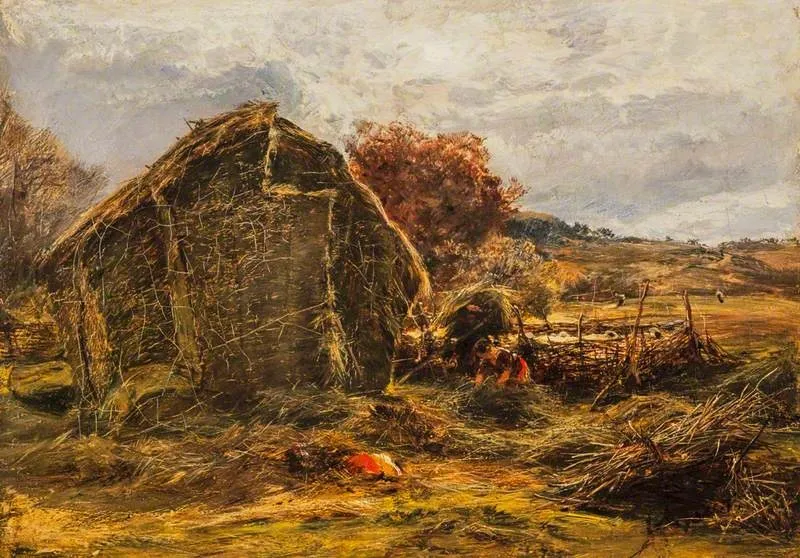 A Sheepfold, Haslemere, by Alexander Fraser, oil