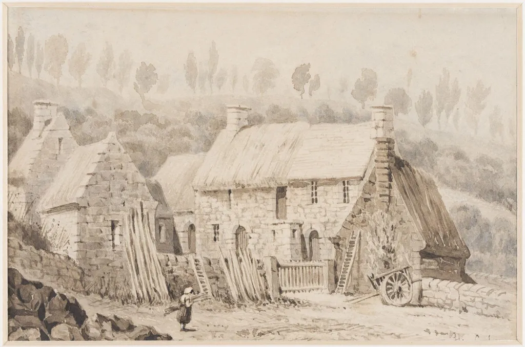 A Farmhouse, Perroz Guirec, Brittany, by Alexander Graham, 1875