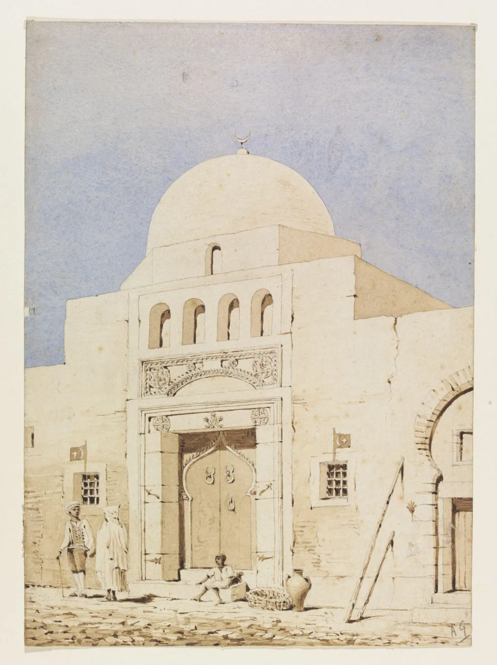 A Koubba, Soussa, by Alexander Graham, watercolor, 1885