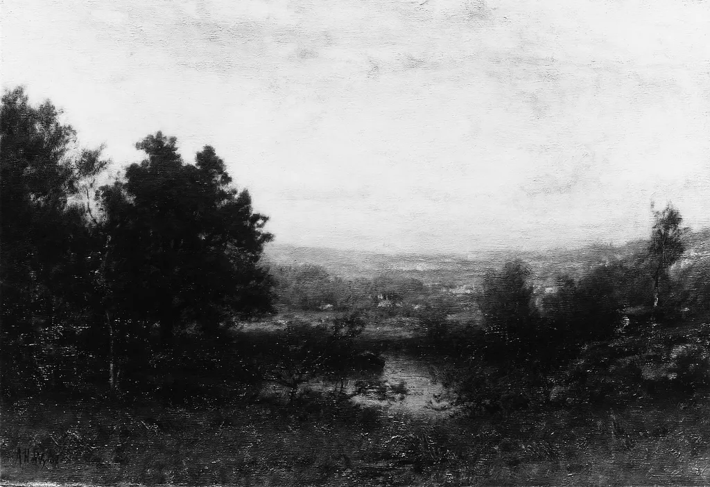 Landscape in the Adirondacks, by Alexander H. Wyant, oil