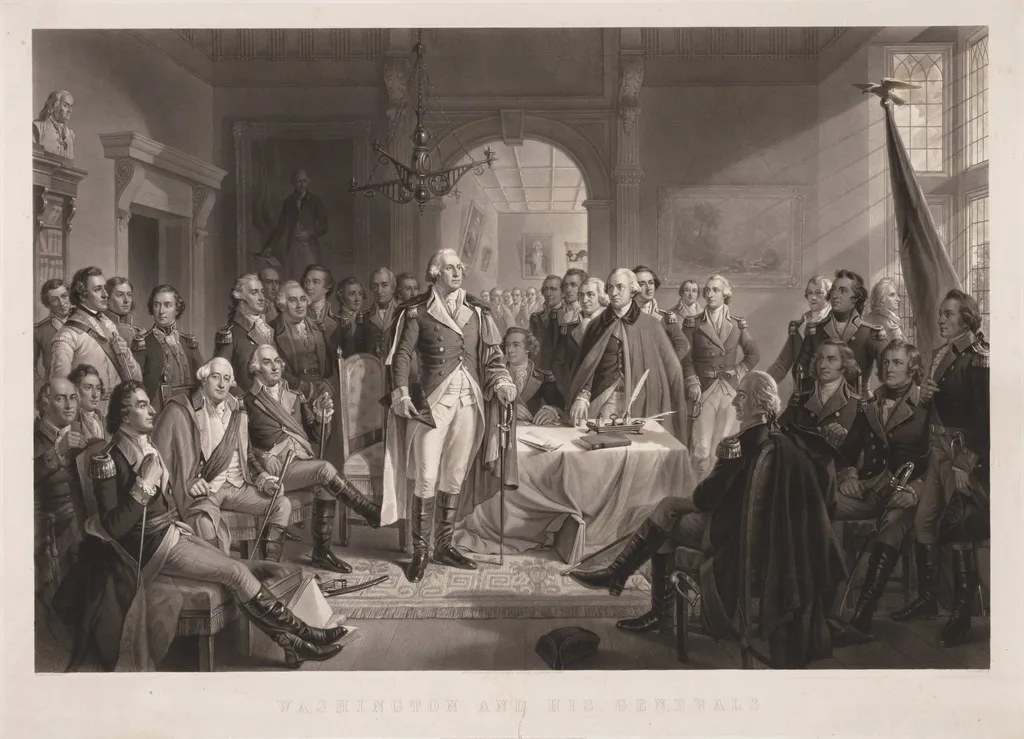 Washington and His Generals with Key, by Alexander Hay Ritchie, 1856