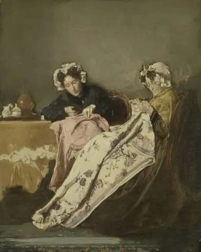 Two Ladies at their Sewing, by Alexander Hugo Bakker Korff