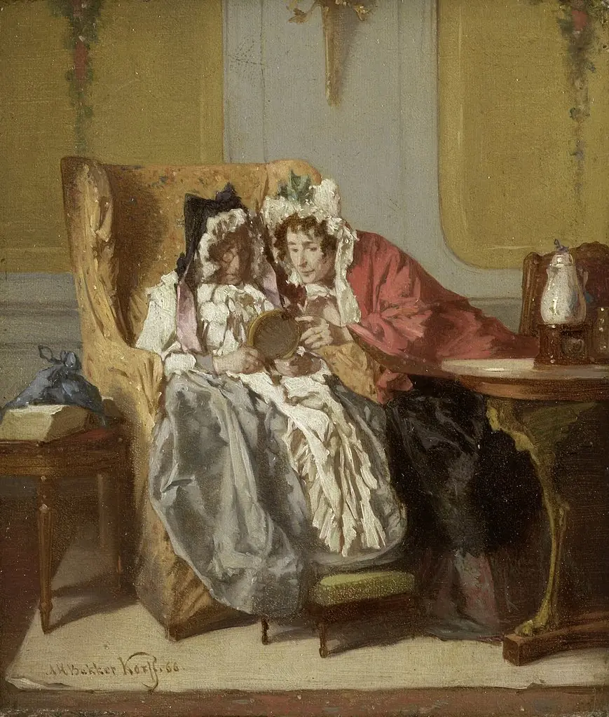 Two Ladies Looking at a Picture, by Alexander Hugo Bakker Korff