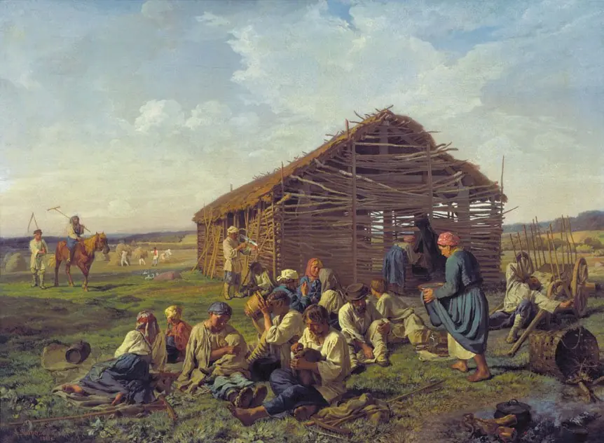 Rest At Haymaking, by Alexander Ivanovich Morozov
