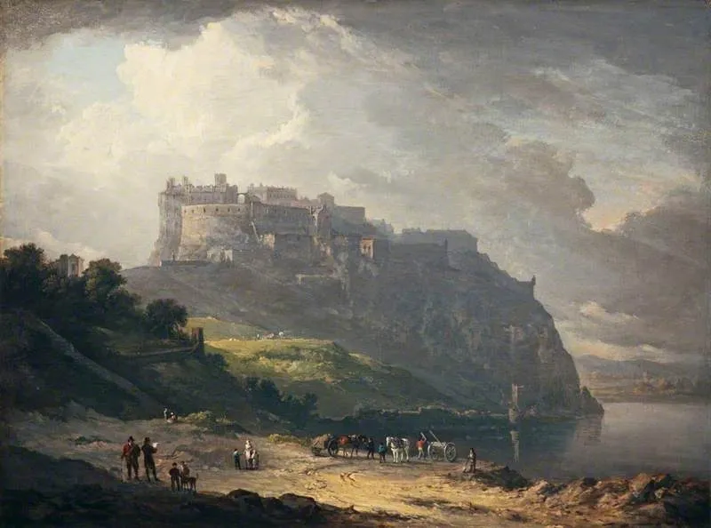 Edinburgh Castle and the Nor' Loch, by Alexander Nasmyth, oil, 1824