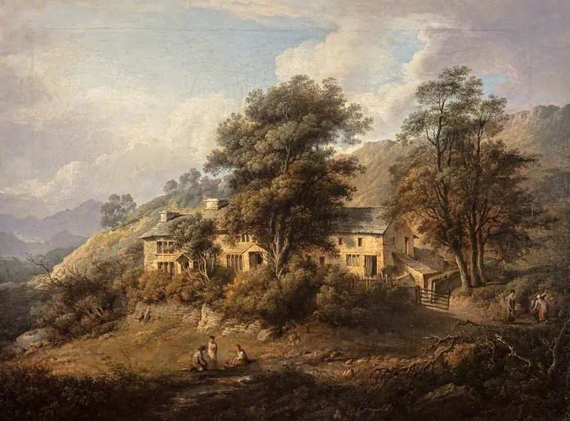 Elleray (The Old Cottage at Elery in Westmoreland, the seat of John Wilson Esqr), by Alexander Nasmyth