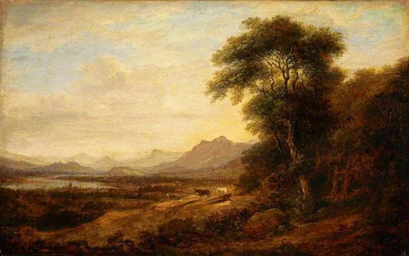 The Windings of the Forth (or The Forth near Alloa, Stirling in the distance), by Alexander Nasmyth, oil, 1835