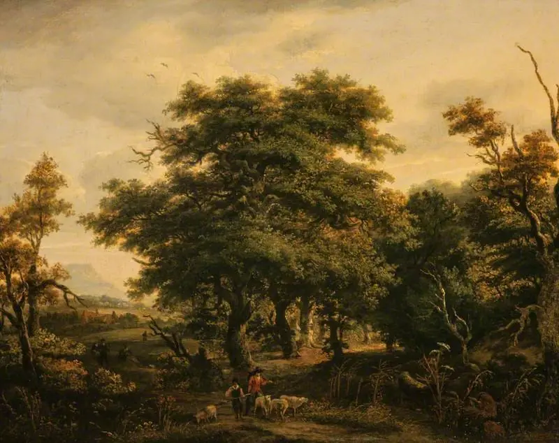 Woody Landscape with Figures and Sheep, by Alexander Nasmyth