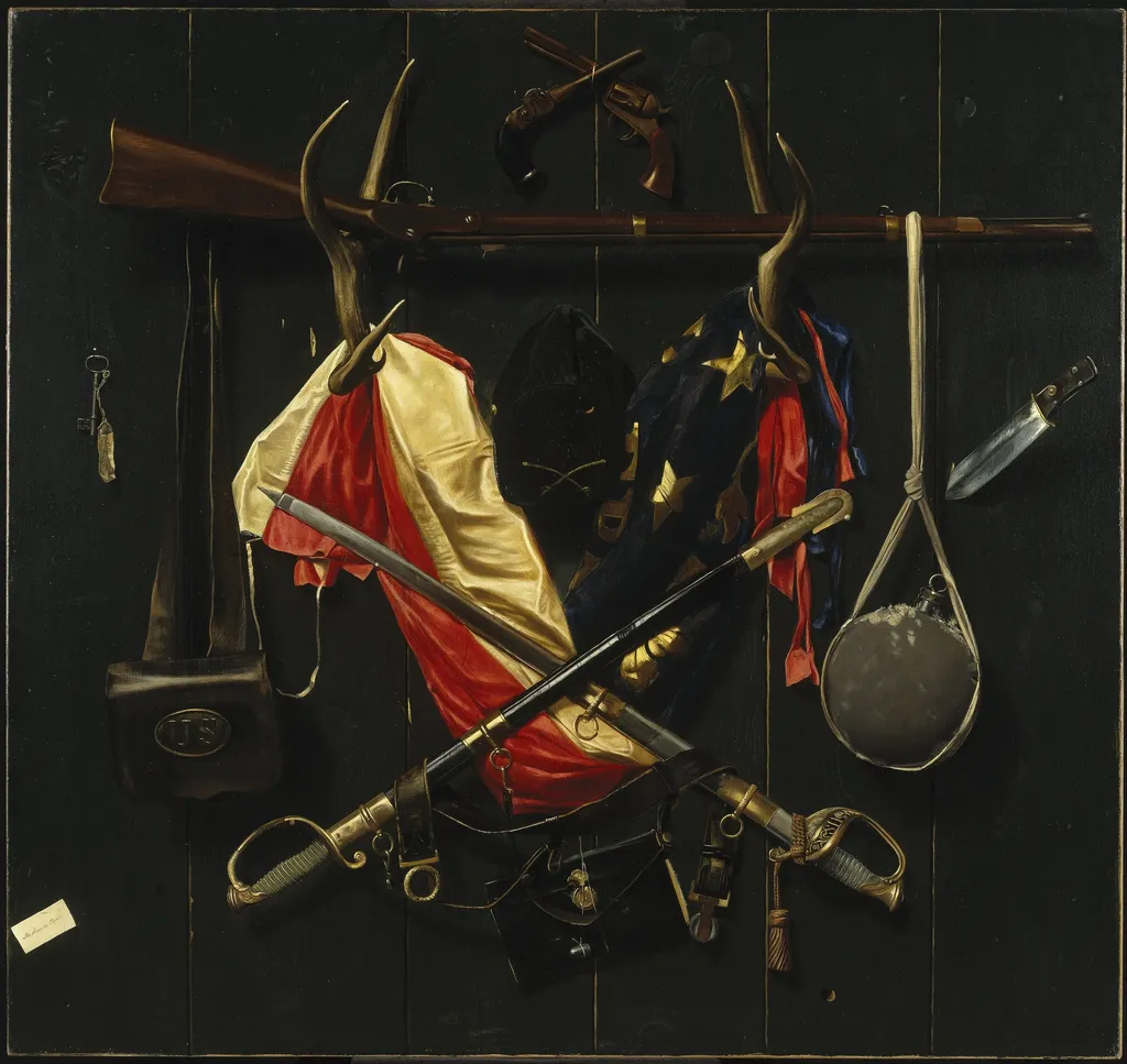 Emblems of the Civil War, by Alexander Pope, oil, 1894
