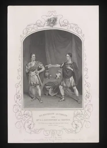 Mr Macready as Cassius and Mr. E. L. Davenport as Brutus, by Alexander Reid