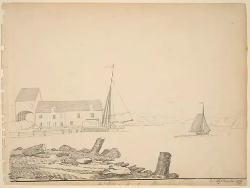 Hudson River Landing [recto], by Alexander Robertson