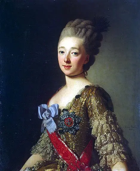 Portrait of Grand Duchess Natalia Alexeievna (Wilhelmina Louisa of Hesse-Darmstadt), by Alexander Roslin