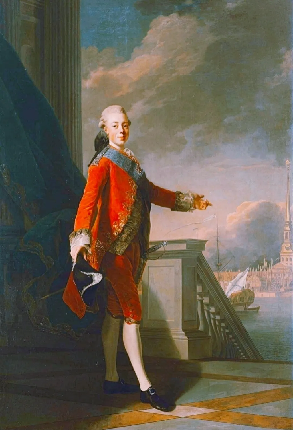 Portrait of Grand Prince Paul Petrovich, by Alexander Roslin, oil, 1789