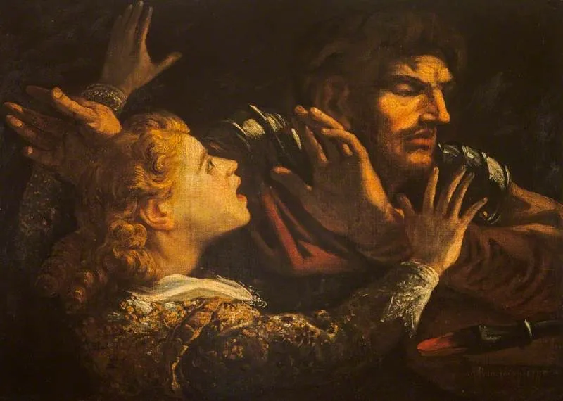 Hubert and Arthur (from Shakespeare's 'King John'), by Alexander Runciman, oil