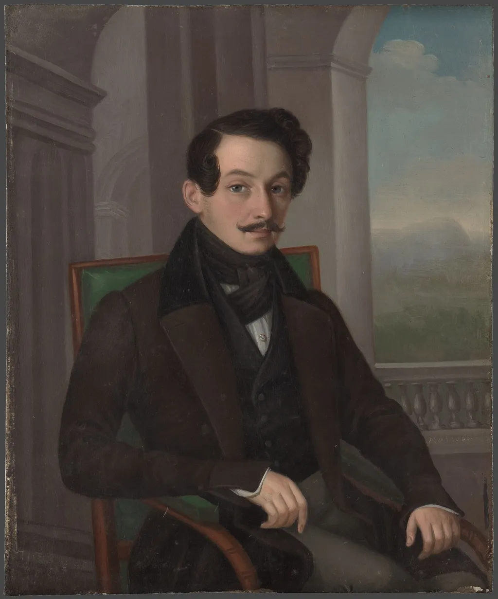 Портрет неизвестного, by Alexandr Alexeevich Kozlov, oil, 1830