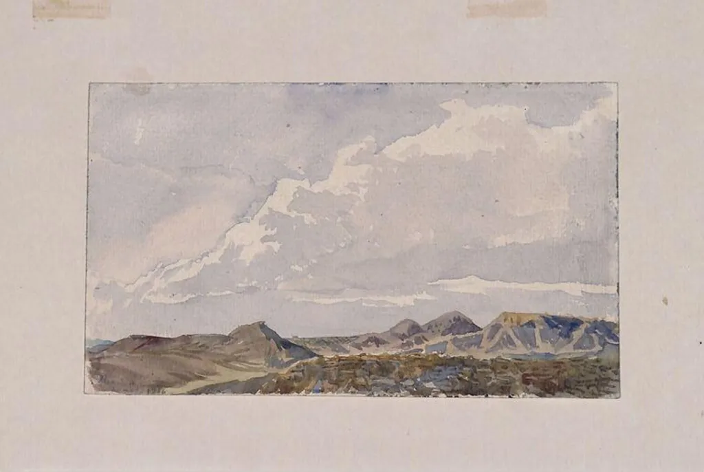 Crimean landscape, by Alexandre Benois, paint, 1916