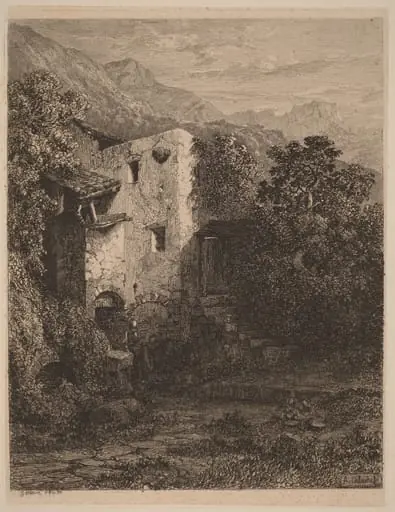 Dilapidated House, by Alexandre Calame