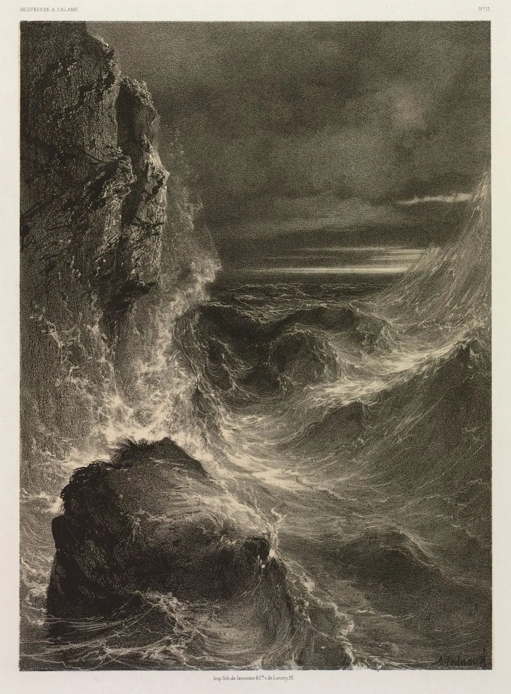 La Mer, by Alexandre Calame, 1851