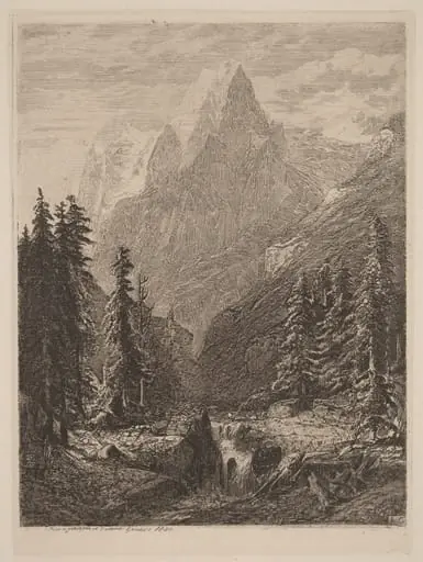 Mountain Meadow, by Alexandre Calame