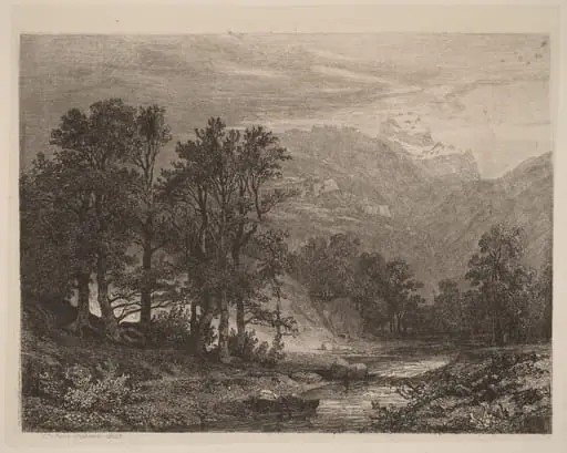 Mountain Stream, by Alexandre Calame