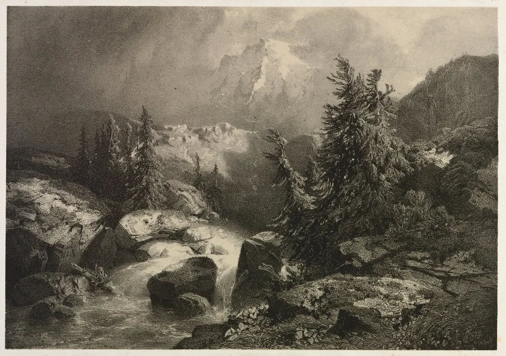 Storm in the Alps, by Alexandre Calame, 1804