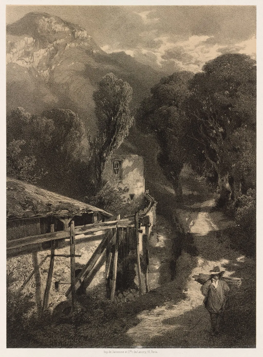 The Simplon Road, Meillerie, France, by Alexandre Calame, 1804