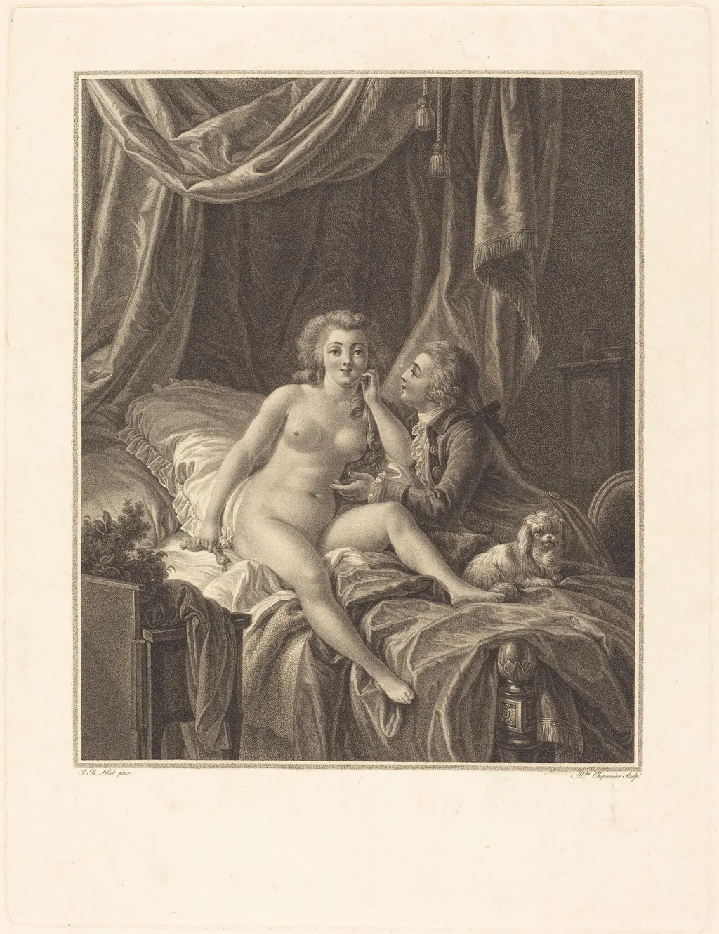 Ce qui est bon a prendre est bon a garder, by Alexandre Chaponnier, ink, 1780