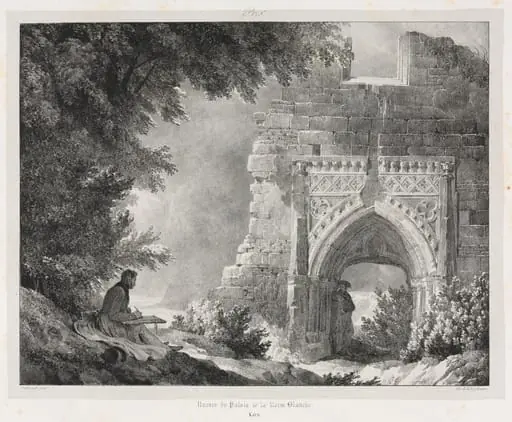 Picturesque and Romantic Journeys in Old France: Ruins of the Palace of the White Queen, by Alexandre-Évariste Fragonard