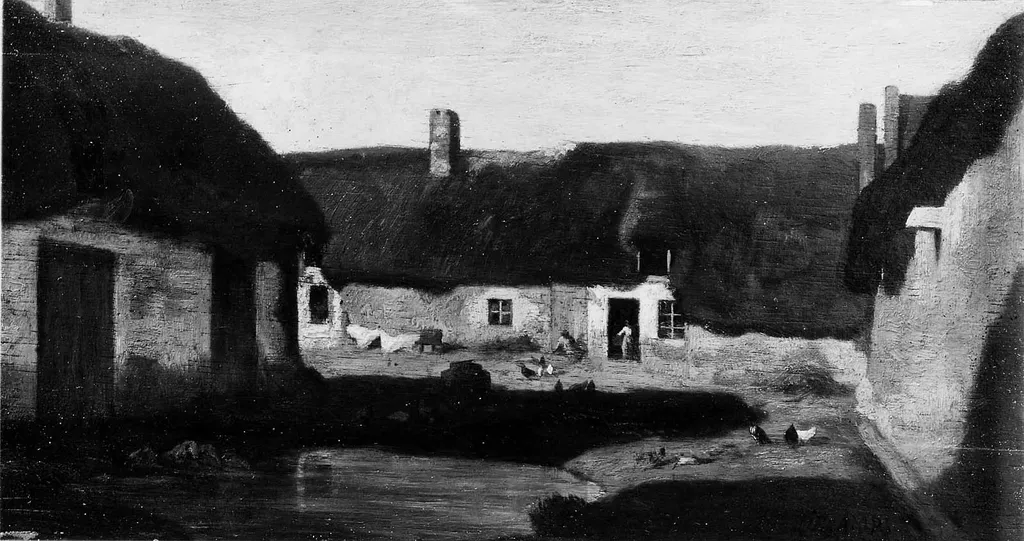 Farmyard, by Alexandre Gabriel Decamps, unspecified, 1841