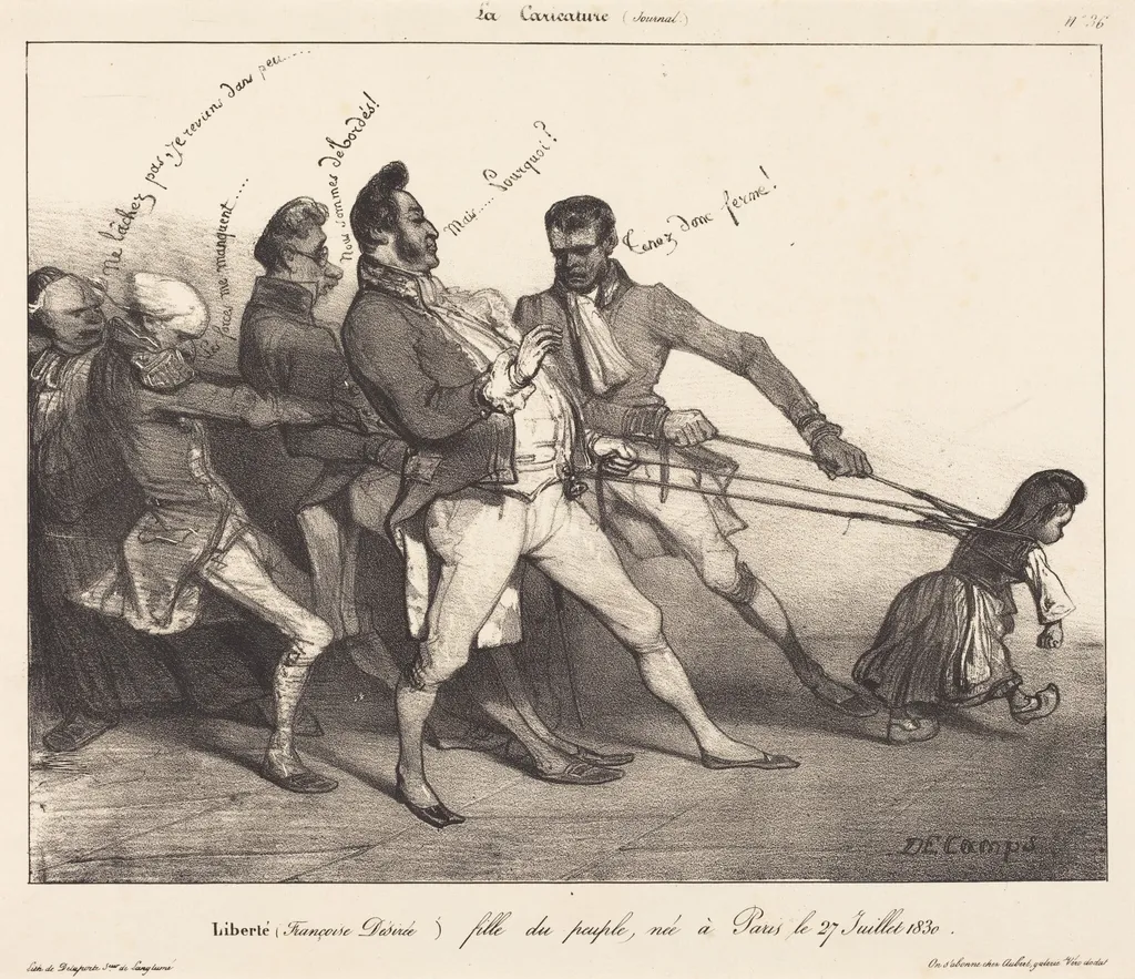 Liberté, by Alexandre Gabriel Decamps, ink, 1831