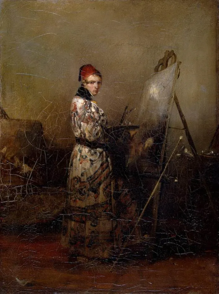 Self-Portrait, by Alexandre Gabriel Decamps, oil, 1831