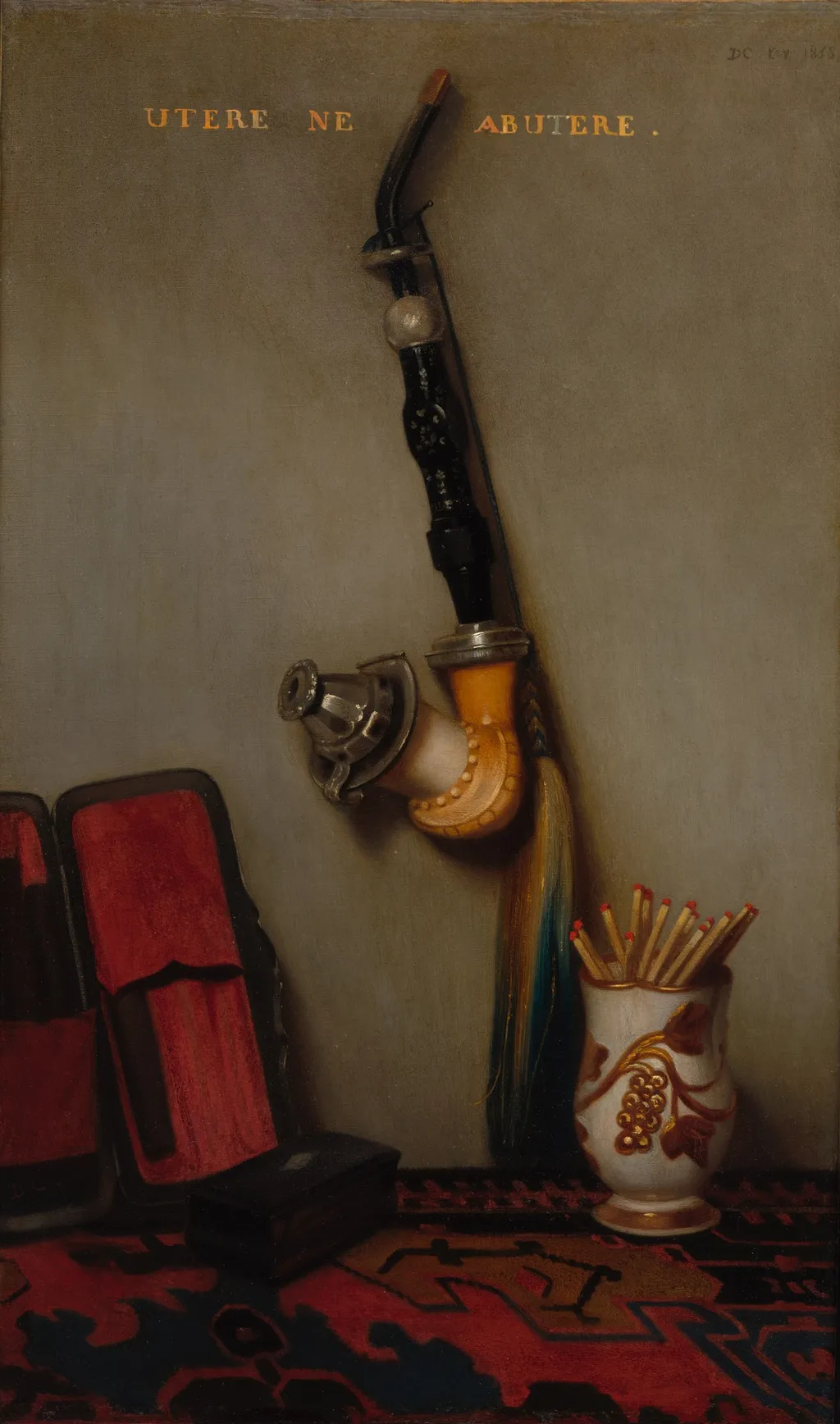 Still Life with Pipe and Matches, by Alexandre Gabriel Decamps, unspecified, 1858