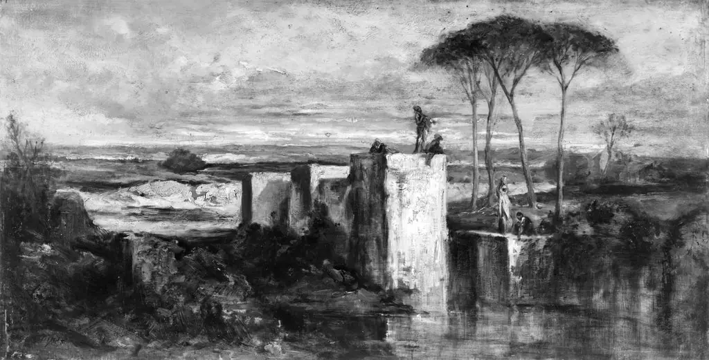 Sunset, Tombs Near Cairo, by Alexandre Gabriel Decamps