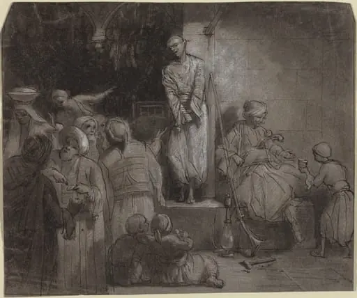 The Slave Market [recto], by Alexandre Gabriel Decamps