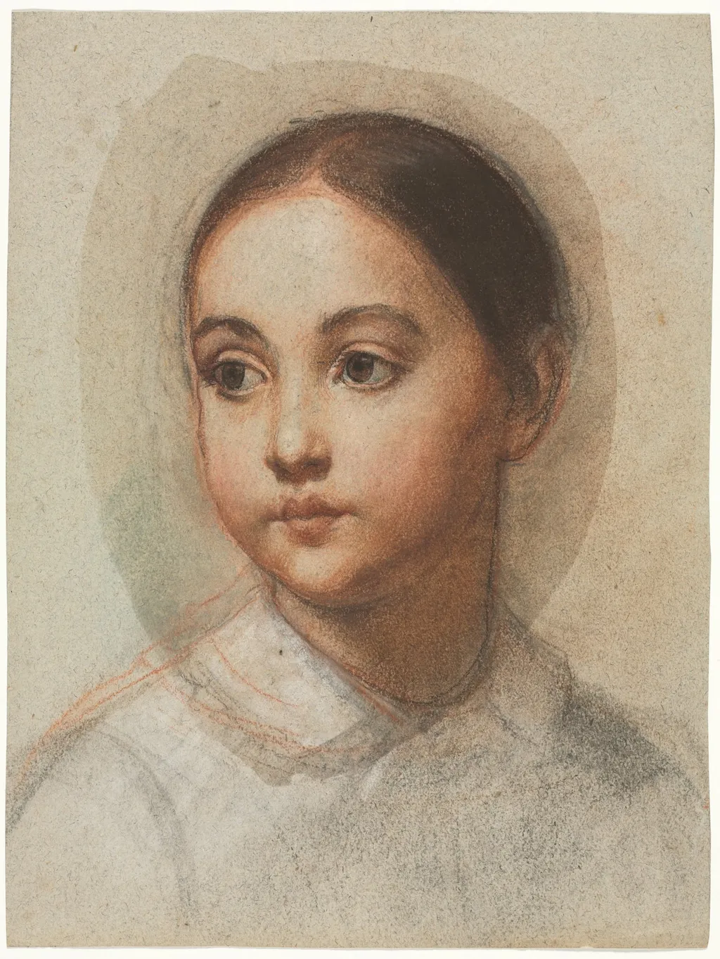 Head of a Young Girl, by Alexandre Hesse, 1857