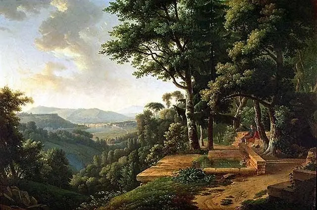 Jean-Jacques Rousseau dans le parc de Rochecardon, by Alexandre-Hyacinthe Dunouy
