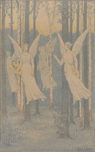 Study for “In the Woods, Evening”, by Alexandre Séon