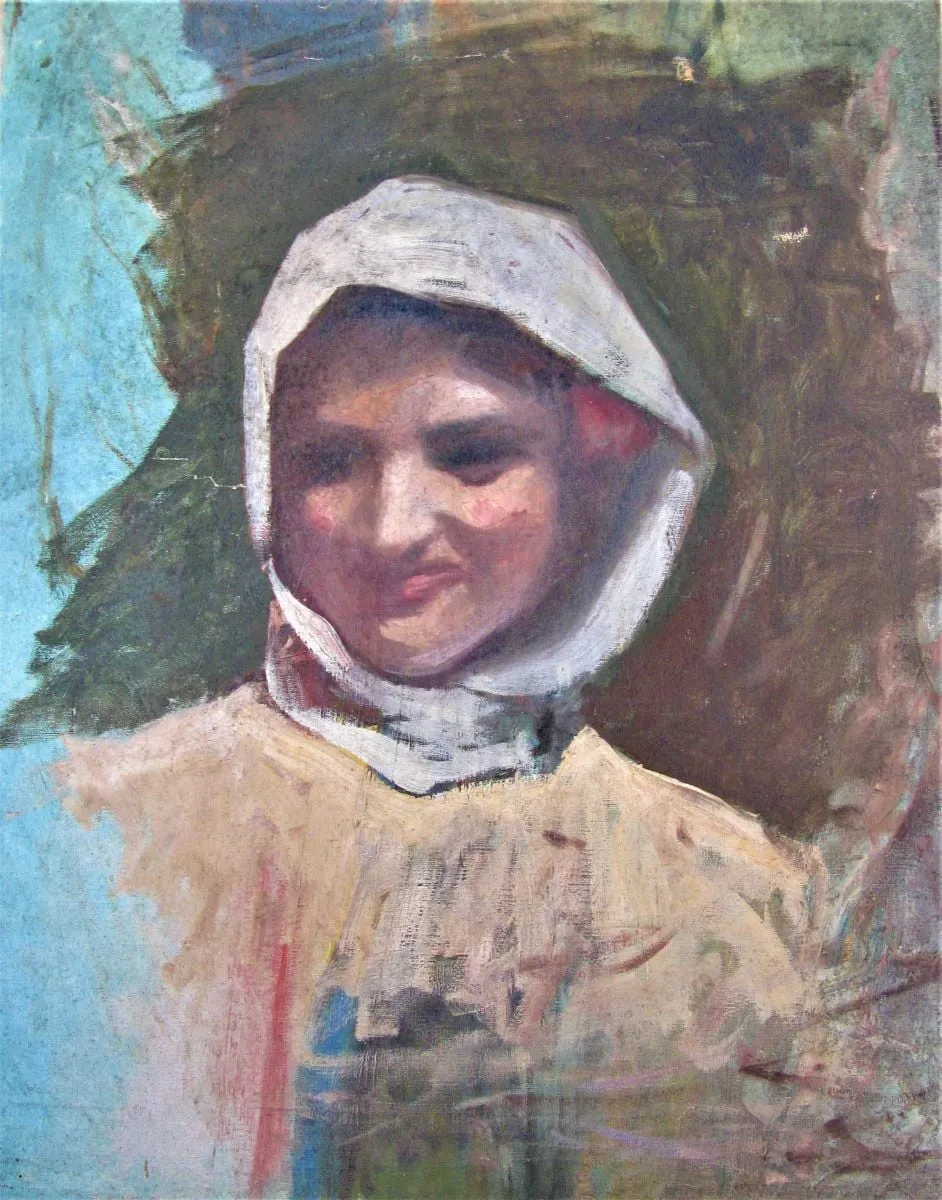 Fata cu basma albă, by Alexandru Carol Satmary, unspecified, 1915