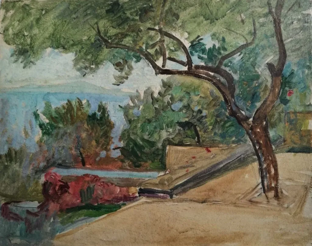 Grădina vilei din Balcic, by Alexandru Carol Satmary, 1927