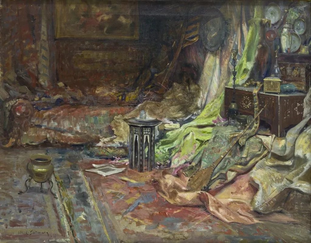 Interior oriental, by Alexandru Carol Satmary, 1911
