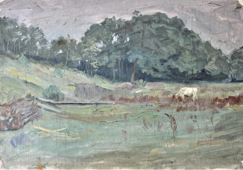 Liziera pădurii, by Alexandru Carol Satmary, 1908