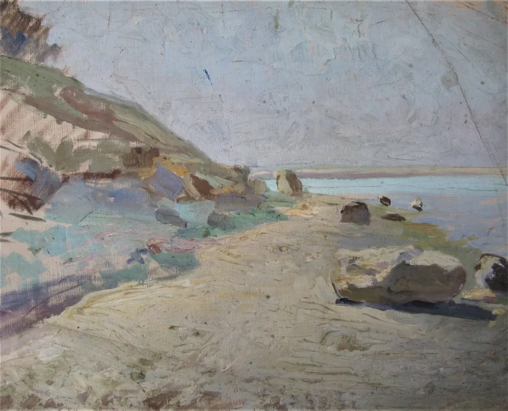 Plajă cu bolovani, by Alexandru Carol Satmary, unspecified, 1915