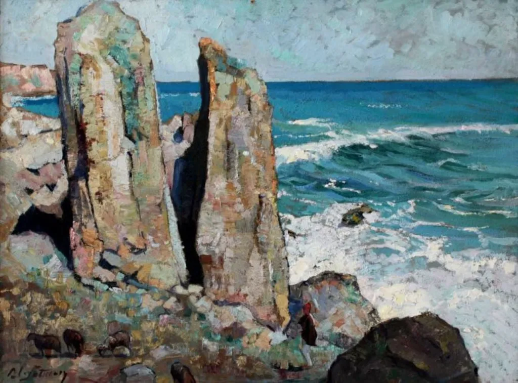 Stânci la mare, by Alexandru Carol Satmary, 1911