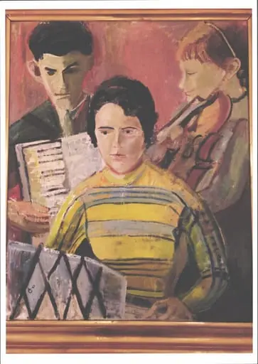 Compoziție cu muzicanți, by Alexandru Ciucurencu, 1957