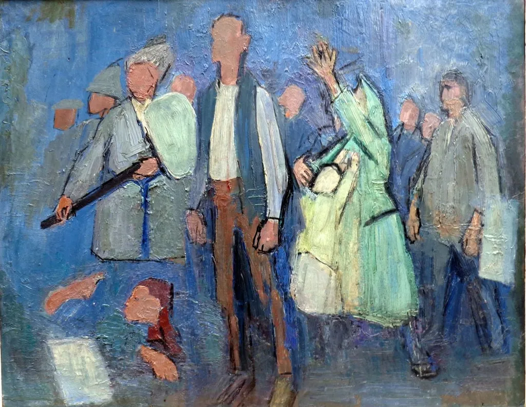 Demonstrație 1907, by Alexandru Ciucurencu, 1950