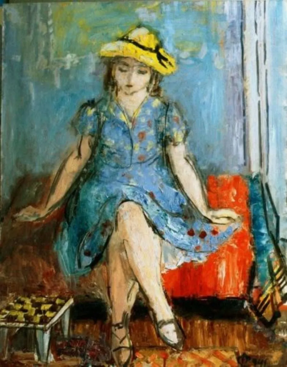 Fată cu tablă de șah, by Alexandru Ciucurencu, unspecified, 1941